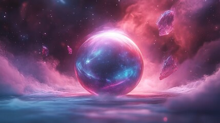 Fototapeta premium Cosmic Orb in Nebula