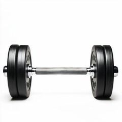 Naklejka premium Black Dumbbell on White