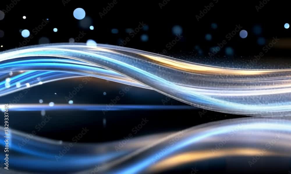 Poster dynamic flowing lights create a mesmerizing background perfect for business presentations and events