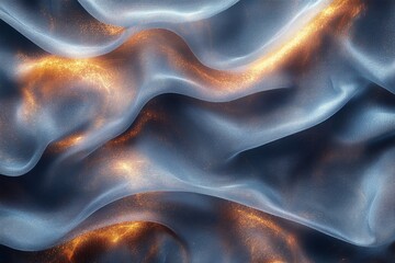 Obraz premium Textured waves of sparkling fabric creating a mesmerizing visual display