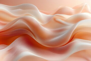 Obraz premium Soft waves of fabric create a serene and calming atmosphere in gentle pastel tones