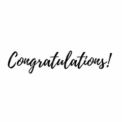 Minimalist Congratulations Calligraphy on White Background