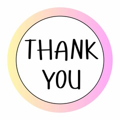 Thank You Minimalist Typography with Gradient Circle
