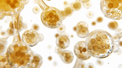 Exploring the Intricate World of Yeast Cells Magnified Under a Microscope