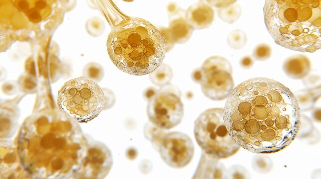 Exploring the Intricate World of Yeast Cells Magnified Under a Microscope