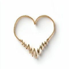Obraz premium Golden Heartbeat Necklace
