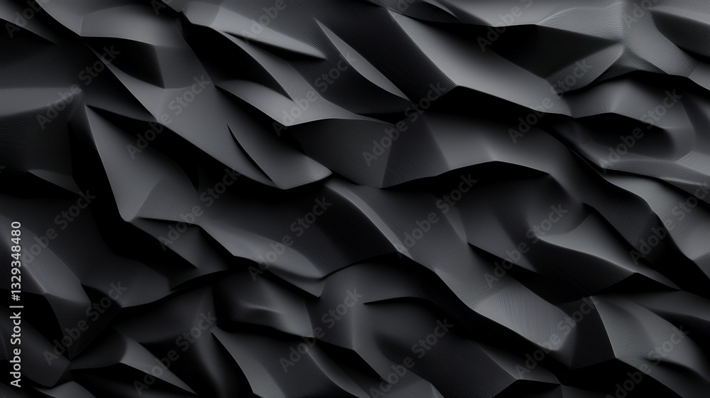 Poster abstract black pattern texture with geometric shapes and shaded surface