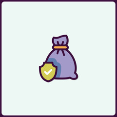 Secured Assets Illustration, Depicting Financial Safety and Protection