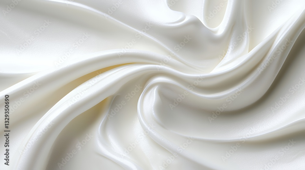 Poster elegant cream fabric draping with soft flowing folds and subtle lighting