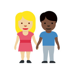 Fototapeta premium Interracial Couple Holding Hands 