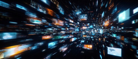 Digital Data Stream: A Futuristic Visualization of Information Flow