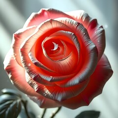 Layered Papier-Mâché Rose with Raindrops – Soft and Dreamy Art