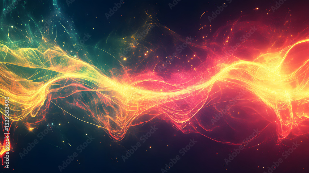Poster vibrant colorful abstract background filled with dynamic shapes and artistic expressions creating a 