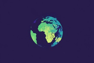 Fototapeta premium Earth Globe Depicting Africa Europe with Textured Green Blue Colors