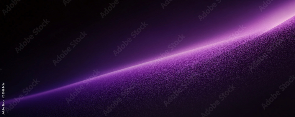 Poster abstract purple gradient background with glowing horizon line and dark space texture