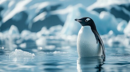 Fototapeta premium Penguins on Snow 