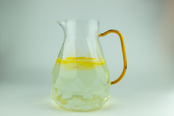Lemonade in borosilicate glass jug