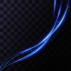 Glowing golden spiral. The effect of high-speed abstract lines. Rotating shiny rings. Glowing circular lines. Glowing ring trail. Spotlight.