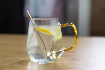 Lemonade in a transparent glass
