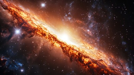 Fototapeta premium Cosmic ring galaxy nebula