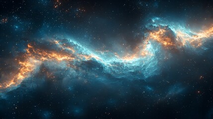 Fototapeta premium Cosmic Nebula Streams in Deep Space