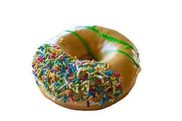 Caramel Donut on Isolated Background