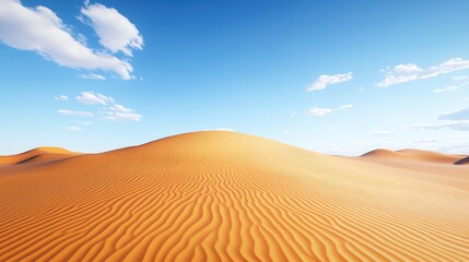 Rolling Sand Dunes Under a Clear Blue Sky