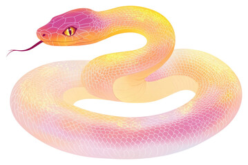 Fototapeta premium PNG Chinese snake illustration reptile colors.