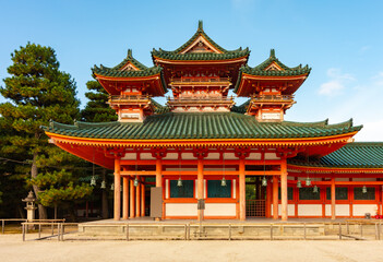 Small castle of Heian Shrine in Kyoto, Japan