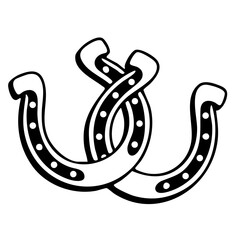 vector illustration of a horseshoe