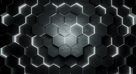 Glowing Hexagon Pattern