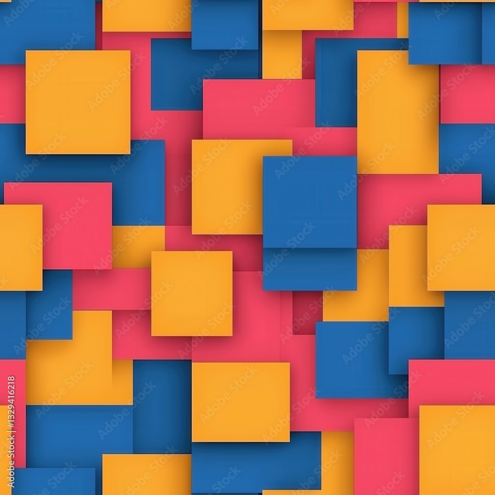 Aufkleber abstract glitch effect with colorful pixelated squares forming contemporary tech visual background