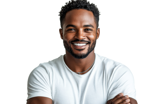 Smiling man in casual outfit with arms crossed