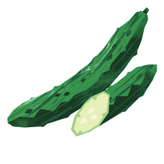 コラージュ風きゅうり