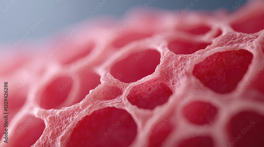 Poster this microscopic image showcases the intricate and precise structure of the connective tissue within