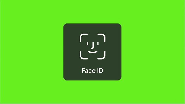 IOS face unlock animation | green screen | dark mode face unlock animation | iPhone's face unlock motion design