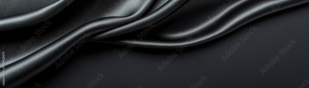 Poster dark luxury satin fabric with soft textures and smooth drapes for elegant background concepts