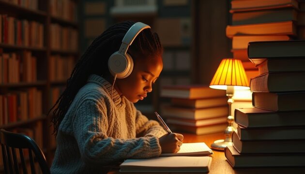 Study time in a quiet study room