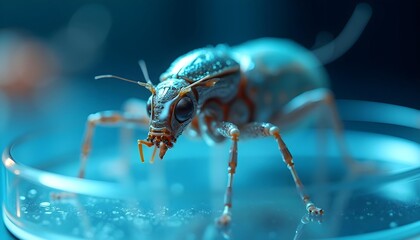 Fototapeta premium Alien creatures in the microscopic world