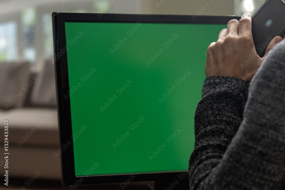 Poster male businessman talking with client on smartphone discussing work project. a close-up of a man expe