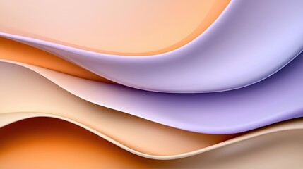 Abstract flowing waves in soft pastel shades cascade down