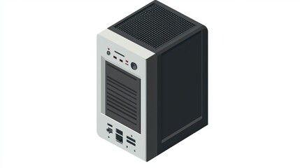 Fototapeta premium computer tower icon vector design template simple and clean