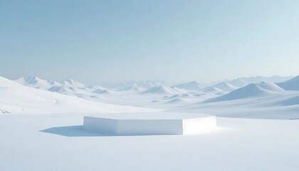 Stage with aerial winter view 