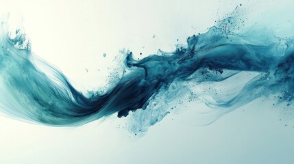 Obraz premium Abstract Fluid Motion, Light Teal, Elegant Flow. Possible use Backgrounds