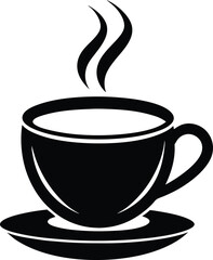 Coffee Cup Silhouette Vector Design, Coffee Cup Icon