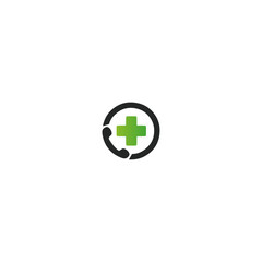 Medical emergency call icon logo flat vector design