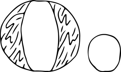 capital letter O and lowercase letter o with drawn lines on the capital letter hand drawn in black