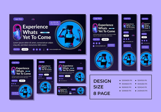 Immersive VR Web Banners Set