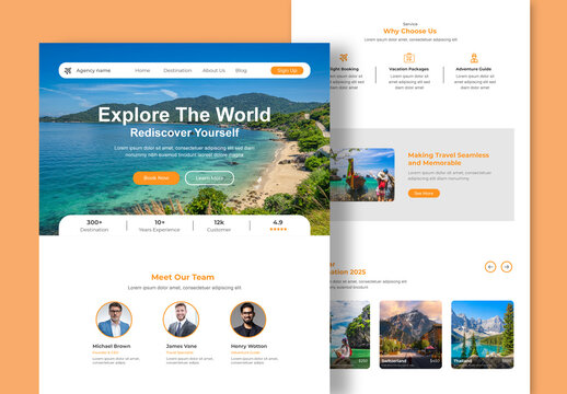 Travel Landing Page Design