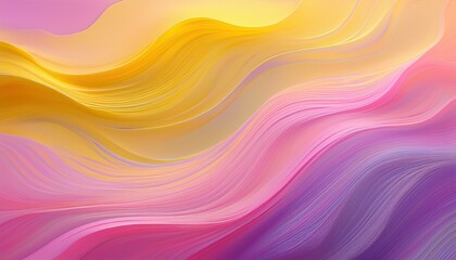 Obraz premium A gradient blending pink and lavender into golden yellow, creating a calming and sweet effect with soft, pastel hues. 